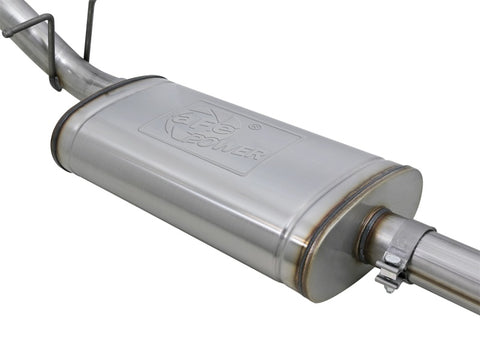 aFe Mach Force-XP Exhaust 3in CB SS 15-17 GM Colorado/Canyon 2.5L/3.6L Side Exit w/ Polished Tip - 49-44058-P