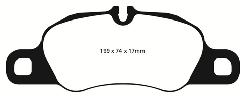 EBC 09-12 Porsche 911 (997) (Cast Iron Rotor only) 3.6 Carrera 2 Yellowstuff Front Brake Pads - DP42057R