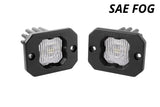 Diode Dynamics Stage Series C1 LED Pod - White SAE Fog Flush WBL (Pair) - DD6849P