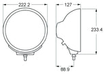 Hella Rallye 4000 series BlackEuro Beam 12V Halogen Lamp with Position Lamp - H12560031