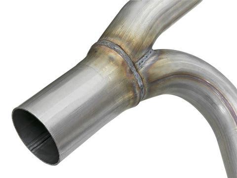 aFe POWER Twisted Steel Y-Pipe w/ Loop Relocation Pipe 12-18 Jeep Wrangler (JK) V6 3.6L - 48-46207-PK