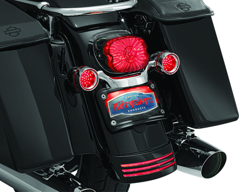 Kuryakyn Curved License Plate Mount Black - 3149