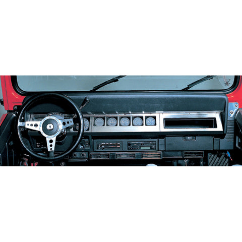 Rugged Ridge 87-95 Jeep Wrangler YJ Stainless Steel Dash Overlay Kit - 11144.01