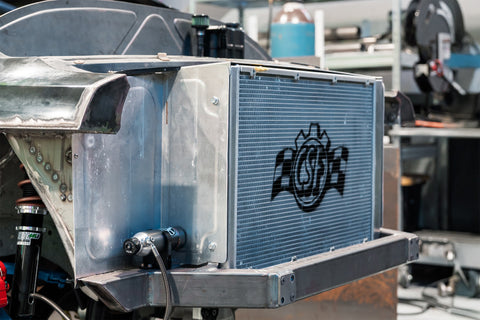 CSF Motorsport Radiator with Shroud - 14in SPAL Brushless Fans - Harnesses - 8374