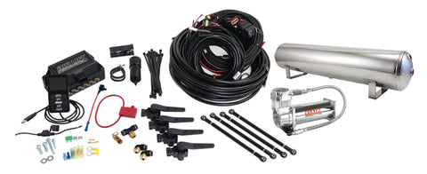 Air Lift Performance 3H (3/8 Air Line 4 Gal 5-Port  Polished Aluminum Tank VIAIR 444C Comp) - 27797