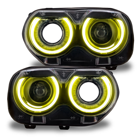 Oracle 15-21 Dodge Challenger RGB+W Headlight DRL Kit - ColorSHIFT w/ Simple Controller - 1329-504