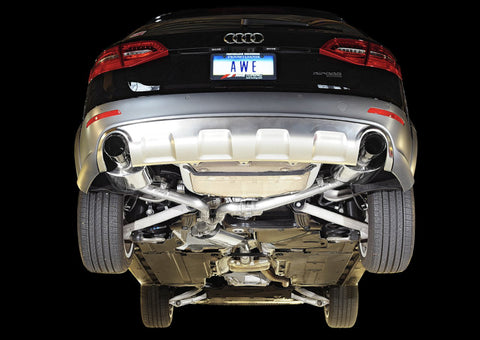 AWE Tuning Audi B8.5 All Road Touring Edition Exhaust - Dual Outlet Polished Silver Tips - 3015-32016