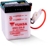 Yuasa 6N4-2A-8 Conventional 6-Volt Battery - YUAM2648A
