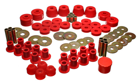 Energy Suspension 85-92 VW Golf/GTI/Jetta / 72-93 Dodge Ramcharger Red Hyper-flex Master Bushing Set - 5.18101R