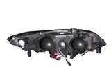 ANZO 2006-2011 Honda Civic Projector Headlights w/ Halo Black (CCFL) - 121062