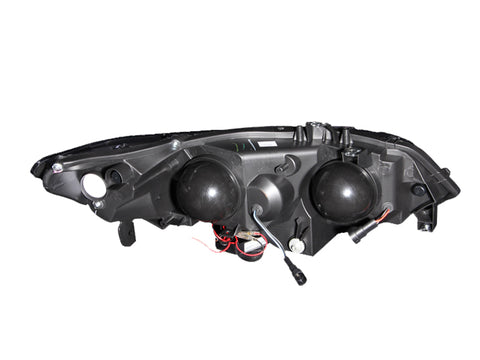 ANZO 2006-2011 Honda Civic Projector Headlights w/ Halo Black (CCFL) - 121062
