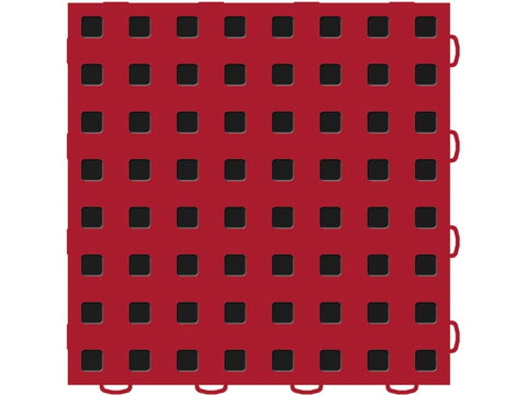 WeatherTech TechFloor - 12in X 12in Tiles - Red/Black **Order in Qtys of 10 - 51T1212 RD-BK