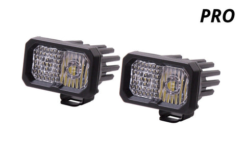 Diode Dynamics Stage Series 2 In LED Pod Pro - White Flood Standard BBL (Pair) - DD6416P