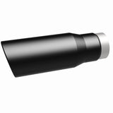 MagnaFlow Tip Stainless Black Coated Single Wall Round Single Outlet 5in Dia 3.5in Inlet 14.5in L - 35237