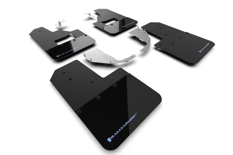 Rally Armor 21-25 Ford Bronco (Steel Bmpr + RB - NO Rptr/Sprt) Blk Mud Flap w/Area Blue Logo - MF85-RB-ST-ABL