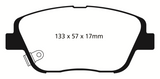 EBC 10-14 Hyundai Sonata 2.0 Turbo Yellowstuff Front Brake Pads - DP41864R