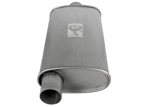 aFe Scorpion Replacement Alum Steel Muffler Double Layer 2-1/2in In/Out Center/Offset 18inL x9inW - 49M00002