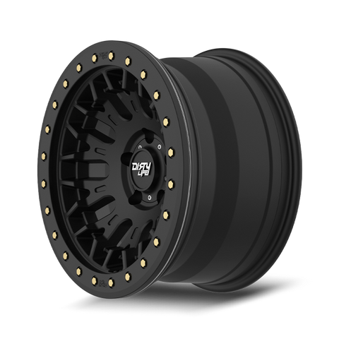 Dirty Life DT-3 17X9 6x139.7 -12 Offset - Satin Black w/ Simulated Beadlock - 9317-7983MB