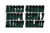 Hardline Boat Lettering Registration Kit 3 in. - 300 Forest Green/Black - TEBKG300