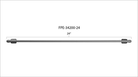 Fleece Performance 24in High Pressure Fuel Line (8mm x 3.5mm Line, M14x1.5 Nuts) - FPE-34200-24