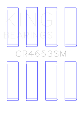 King Engine Bearings Toyota 2AR-FE/ 2AR-FXE (Size 0.25) Connecting Rod Bearing Set - CR4653SM0.25