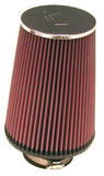 K&N Universal ChromeRound Tapered Air Filter 3in Flange ID / 6in Base OD / 4.5in Top OD / 8in Height - RC-5106