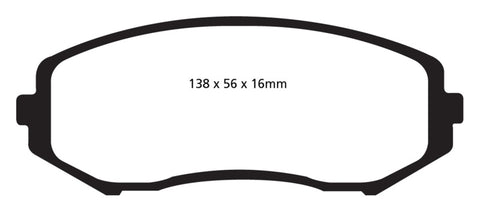 EBC 08+ Suzuki Grand Vitara 2.4 Greenstuff Front Brake Pads - DP61818