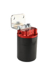 Aeromotive SS Series Billet Canister Style Fuel Filter Anodized Black/Red - 10 Micron Fabric Element - 12317
