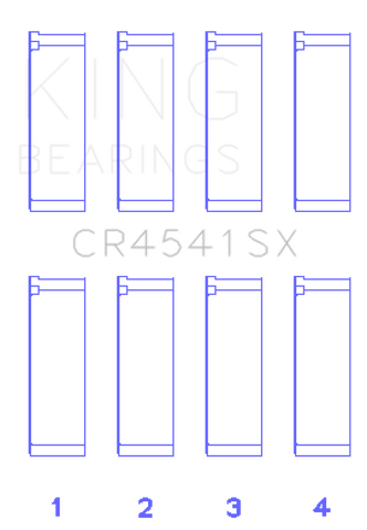 King Bearings Connecting Rod Bearing Set - for Honda F23A/F23Z/K20A3 - CR4541SX