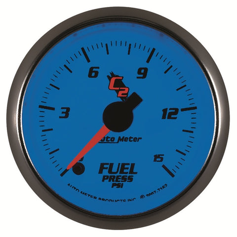 AutoMeter Gauge Fuel Pressure 2-1/16in. 15PSI Digital Stepper Motor C2 - 7162