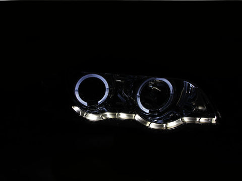 ANZO 2000-2003 BMW X5 Projector Headlights w/ Halo Chrome - 121397