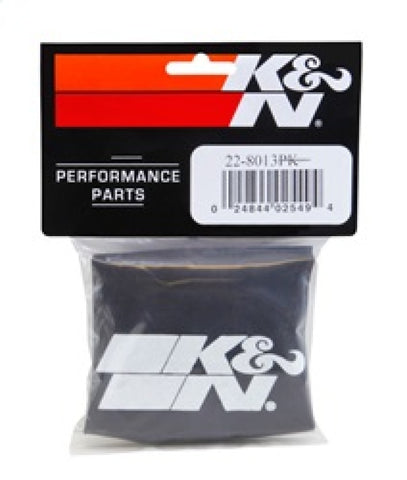 K&N Precharger Round Straight Air Filter Wrap Black - 4.5in ID x 5in H - 22-8013PK