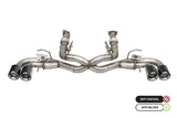 Corsa 2020-2025 Chevrolet Corvette C8 RWD 3in Delete 4 Valve Cat-Back w/NPP w/4.5in CF Polished Tips - 21106CF
