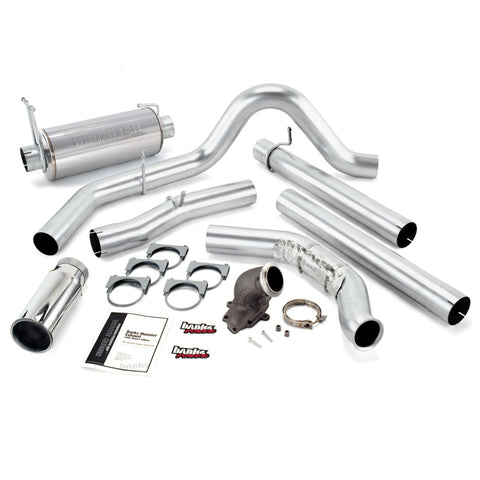 Banks Power 01-03 Ford 7.3L 275HP w/Cat (MT) Monster Exh w/ Power Elbw - SS Single Exh w/ Chrome Tip - 48660