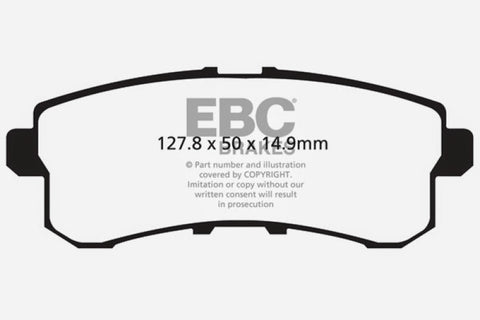 EBC 11-13 Infiniti QX56 5.6 Yellowstuff Rear Brake Pads - DP41876R