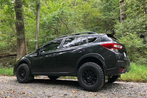 Rally Armor 18-23 Subaru Crosstrek Black UR Mud Flap w/Red Logo - MF46-LTUR-BLK/RD
