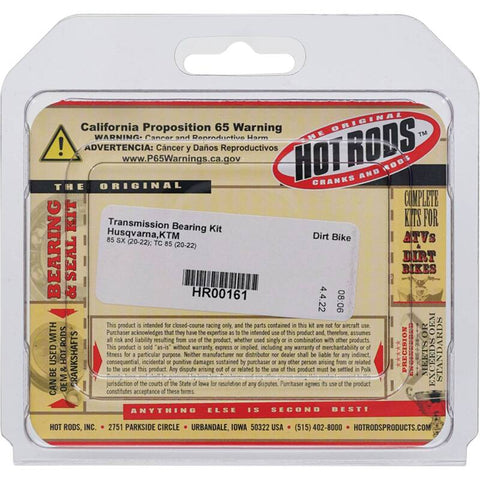 Hot Rods 20-22 Husqvarna TC 85 85cc Transmission Bearing Kit - HR00161