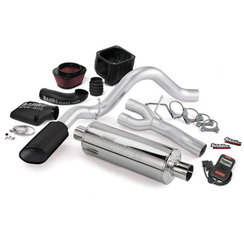 Banks Power 03-06 Chevy 4.8-5.3L EC/CCSB Stinger System - SS Single Exhaust w/ Black Tip - 48034-B