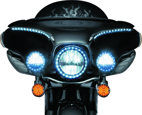 Kuryakyn ECE Compliant LED 3-1/4 Flat Style Turn Signal Insert Amber Lens - 5470