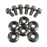BLOX Racing New Fender Washers Kit M6 12pt - 6pc Large Diameter Gun Metal - BXAC-00311-GM