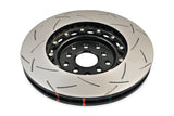 DBA 04-07 STi/2017 BRZ w/Perf. Pkg. 10 Hole Front Slotted 5000 Series 2/PC Rotor Assembled w/Blk Hat - DBA5654BLKS-10