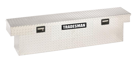 Tradesman Aluminum Single Lid Cross Bed Truck Tool Box (63in.) - Brite - 9300T