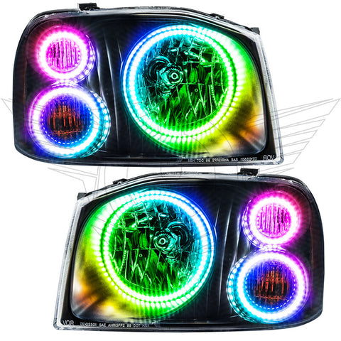 Oracle Nissan Frontier 01-04 Halo Kit - Triple - ColorSHIFT w/o Controller - 3564-334