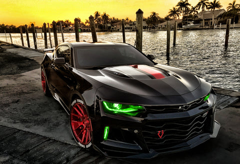 Oracle 16-18 Chevrolet Camaro Backlit Fog Light DRL Upgrade Kit - ColorSHIFT - 1293-333