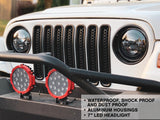 Raxiom 97-18 Jeep Wrangler TJ/JK Axial Series LED Daymaker Headlights- Black Housing (Clear Lens) - J108042