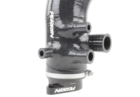 PERRIN 15-21 Subaru WRX / 14-18 Forester XT Turbo Inlet Hose 3in. w/ Turbo Adapter Flange - Black - PSP-INT-424BK