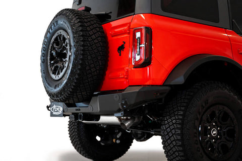 Addictive Desert Designs 2021+ Ford Bronco Rock Fighter Rear Bumper - Hammer Black - R23012NA01NA
