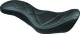 Mustang 58-84 Harley FX/FL Wide Touring 1PC Seat w/Studs - Black - 75511