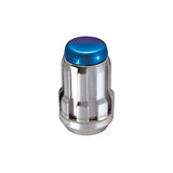 McGard SplineDrive Lug Nut (Cone Seat) M12X1.5 / 1.24in. Length (4-Pack) - Blue Cap (Req. Tool) - 65357BC