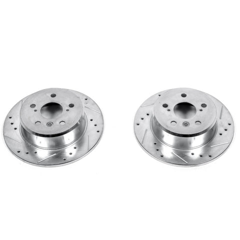 Power Stop 92-96 Lexus ES300 Rear Evolution Drilled & Slotted Rotors - Pair - JBR713XPR
